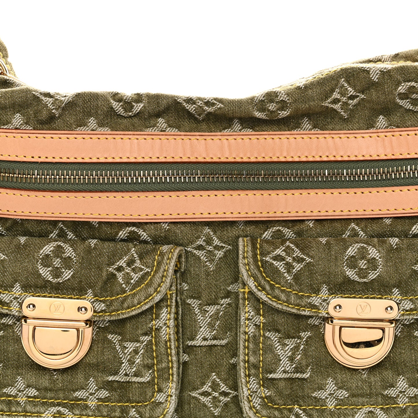 Monogram Denim Baggy PM Lichen