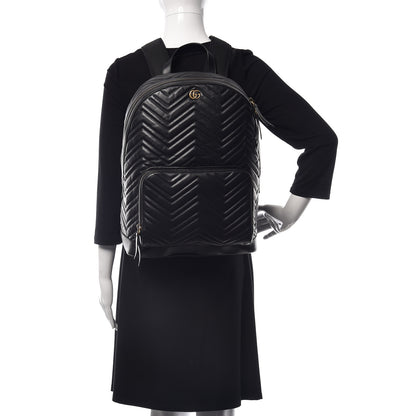 Gucci Calfskin Matelasse GG Marmont Day Backpack Black 2 of 13