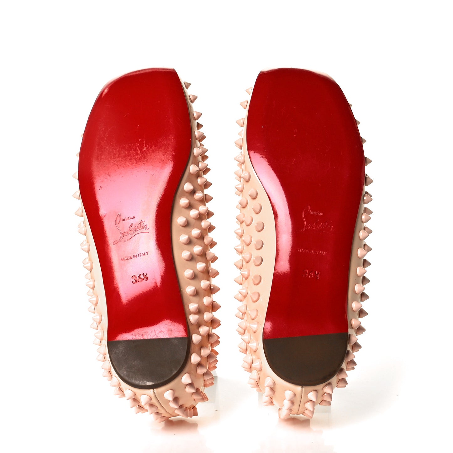Patent Gozul Spikes Flats 36.5 Nude