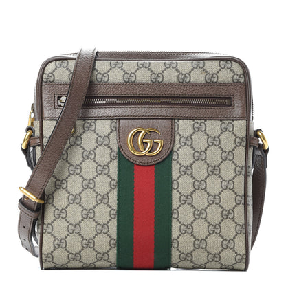 Gucci GG Supreme Monogram Web Small Ophidia Messenger Bag Brown 1 of 13