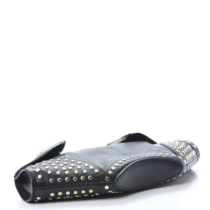 Alexander McQueen Calfskin Studded De Manta Clutch Black 4 of 7