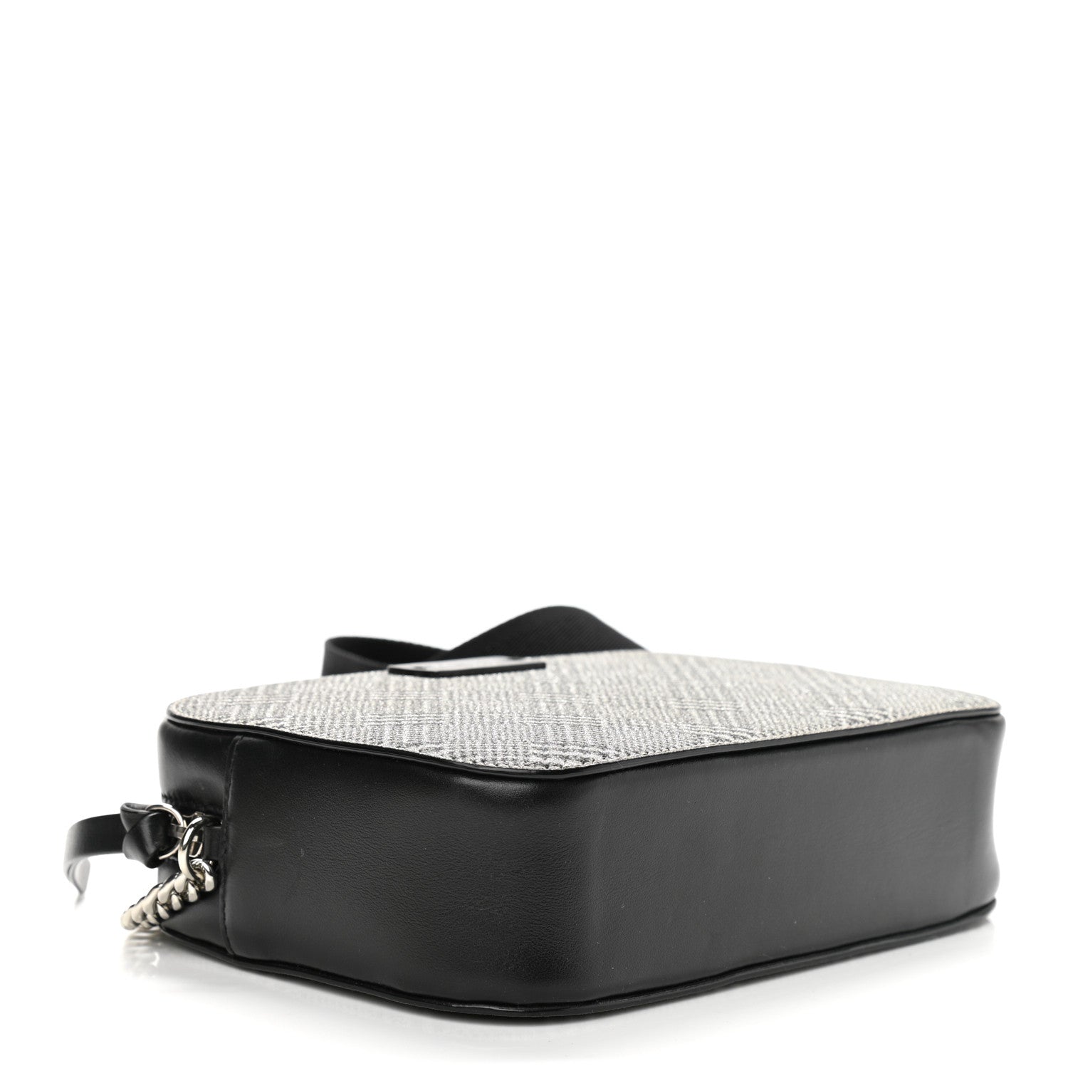 Jimmy Choo Metallic Fabric Plaid Prince Of Stars Crossbody Bag Silver Black 4 of 10