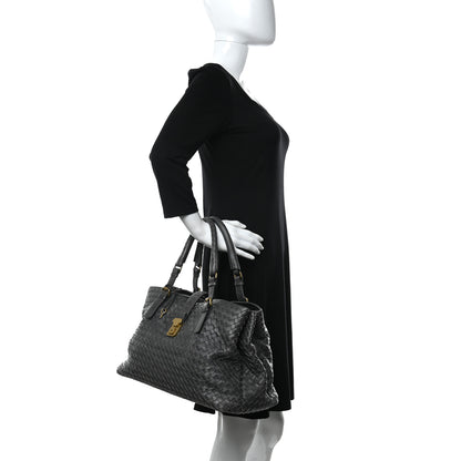 Bottega Veneta Nappa Intrecciato Medium Roma Tote Ferro Gray 3 of 9
