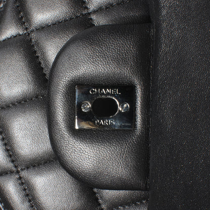 Chanel Lambskin Maxi Single Flap Dark Metallic Grey 6 of 10