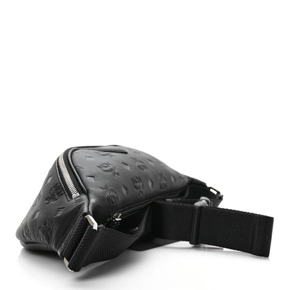 MCM Calfskin Ottomar Monogram Fursten Belt Bag Black 3 of 8
