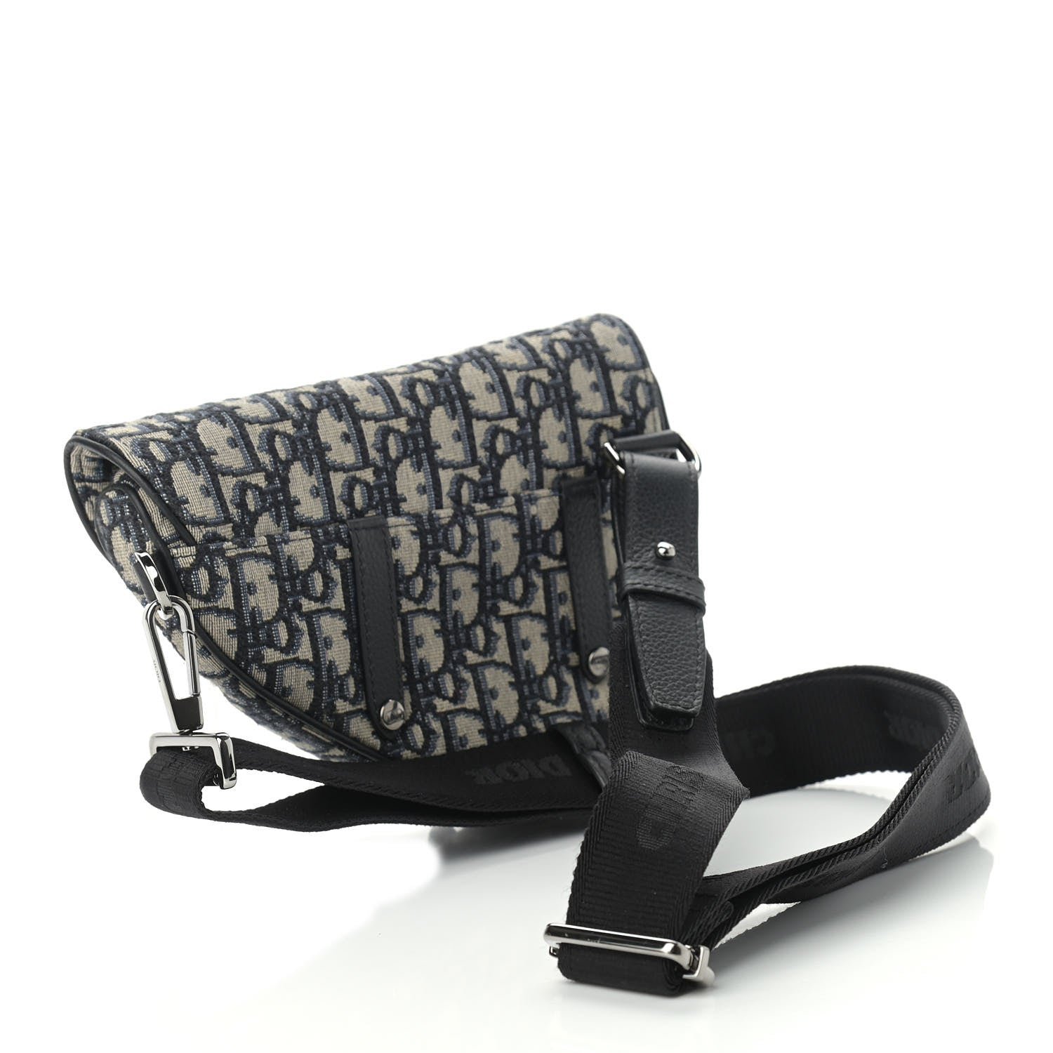 Christian Dior Oblique Mens Mini Saddle Bag Blue 3 of 10