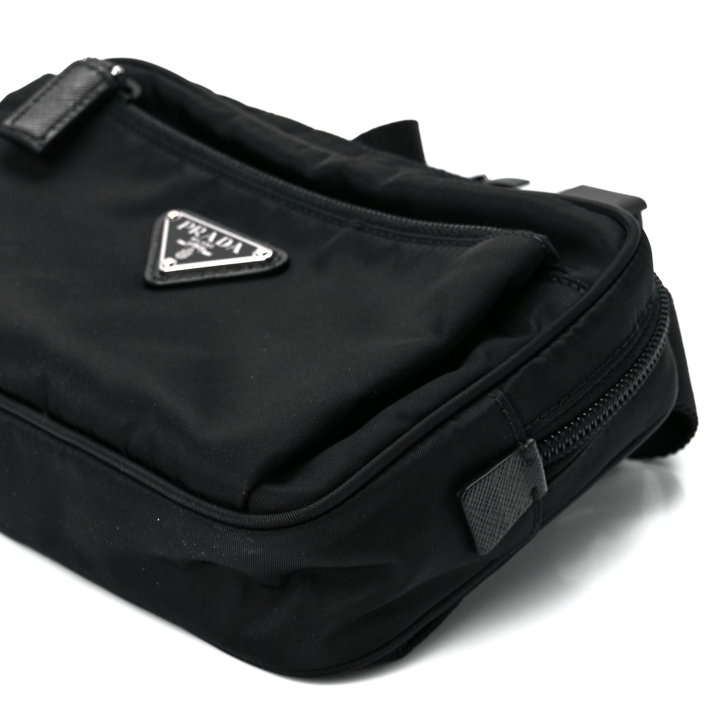 Re-Nylon Saffiano Belt Bag Black