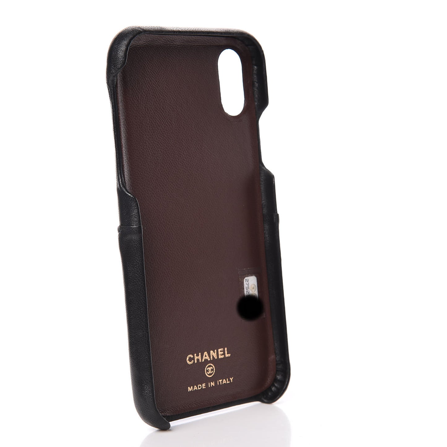 Lambskin Quilted iPhone X Case Black