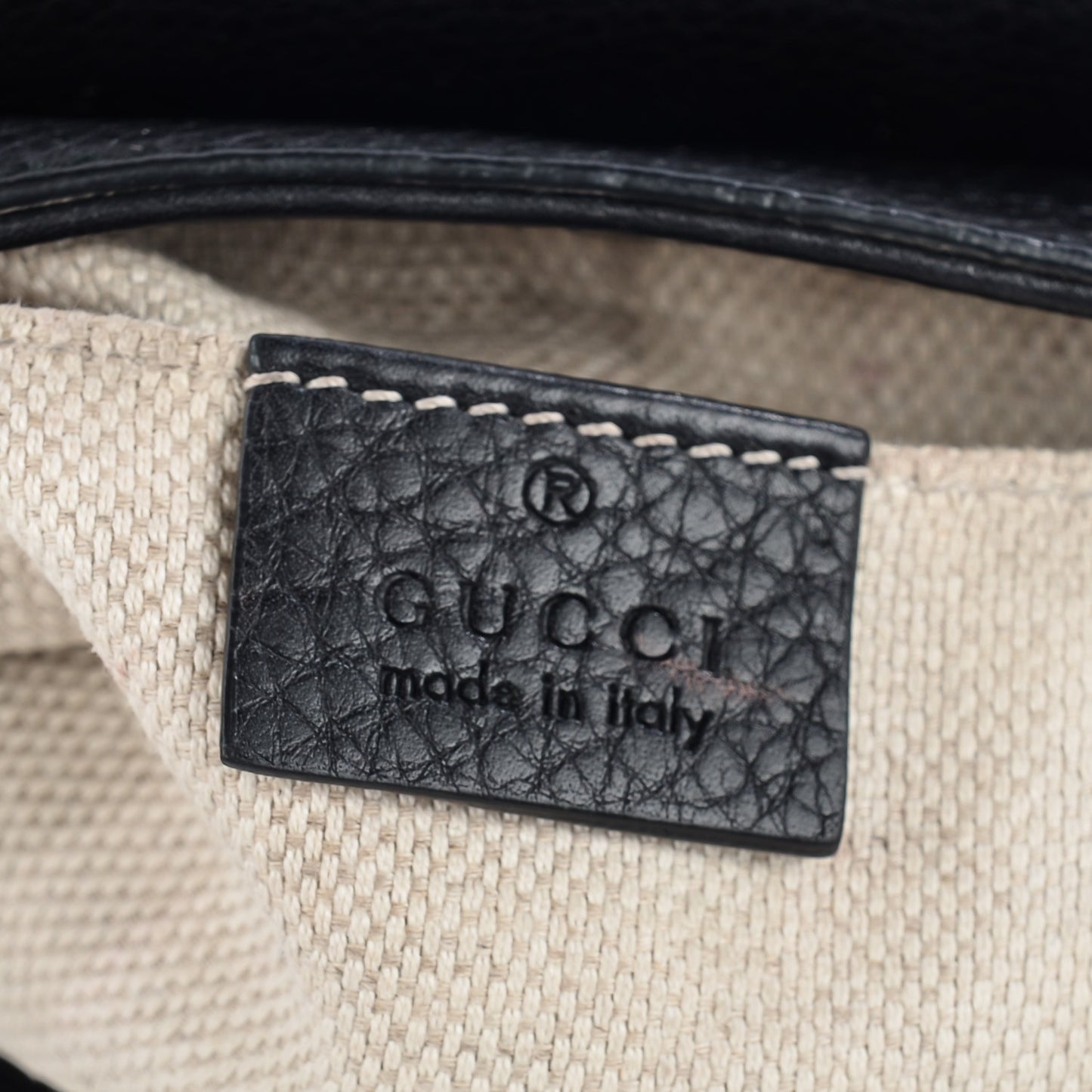 Pebbled Calfskin Small Soho Flap Crossbody Black