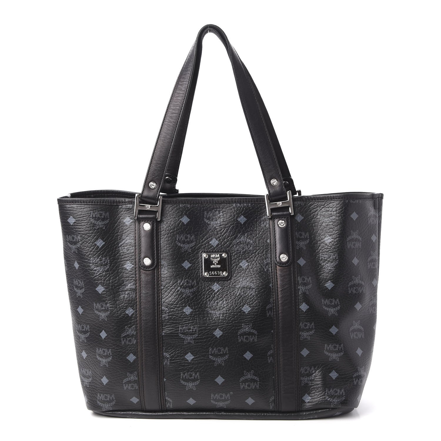 MCM Visetos Shopping Tote Black 1 of 9