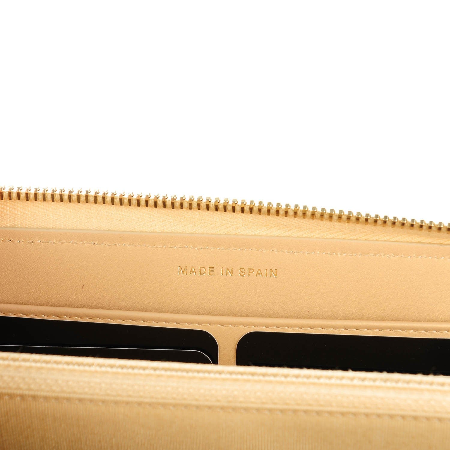 Chanel Pearly Caviar Quilted Large Gusset Zip Around Wallet Gold 7 of 8