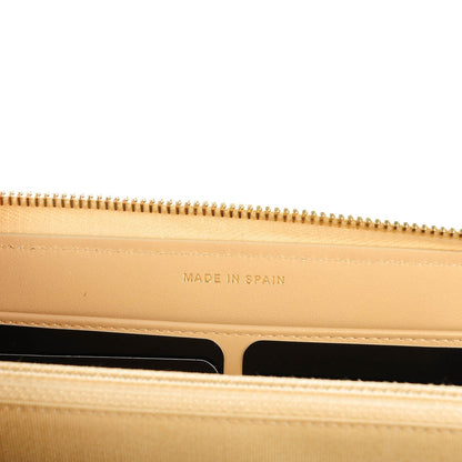 Chanel Pearly Caviar Quilted Large Gusset Zip Around Wallet Gold 7 of 8