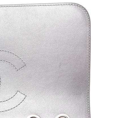 Chanel Metallic Caviar Quilted Small CC Filigree Flap Silver 12 of 14