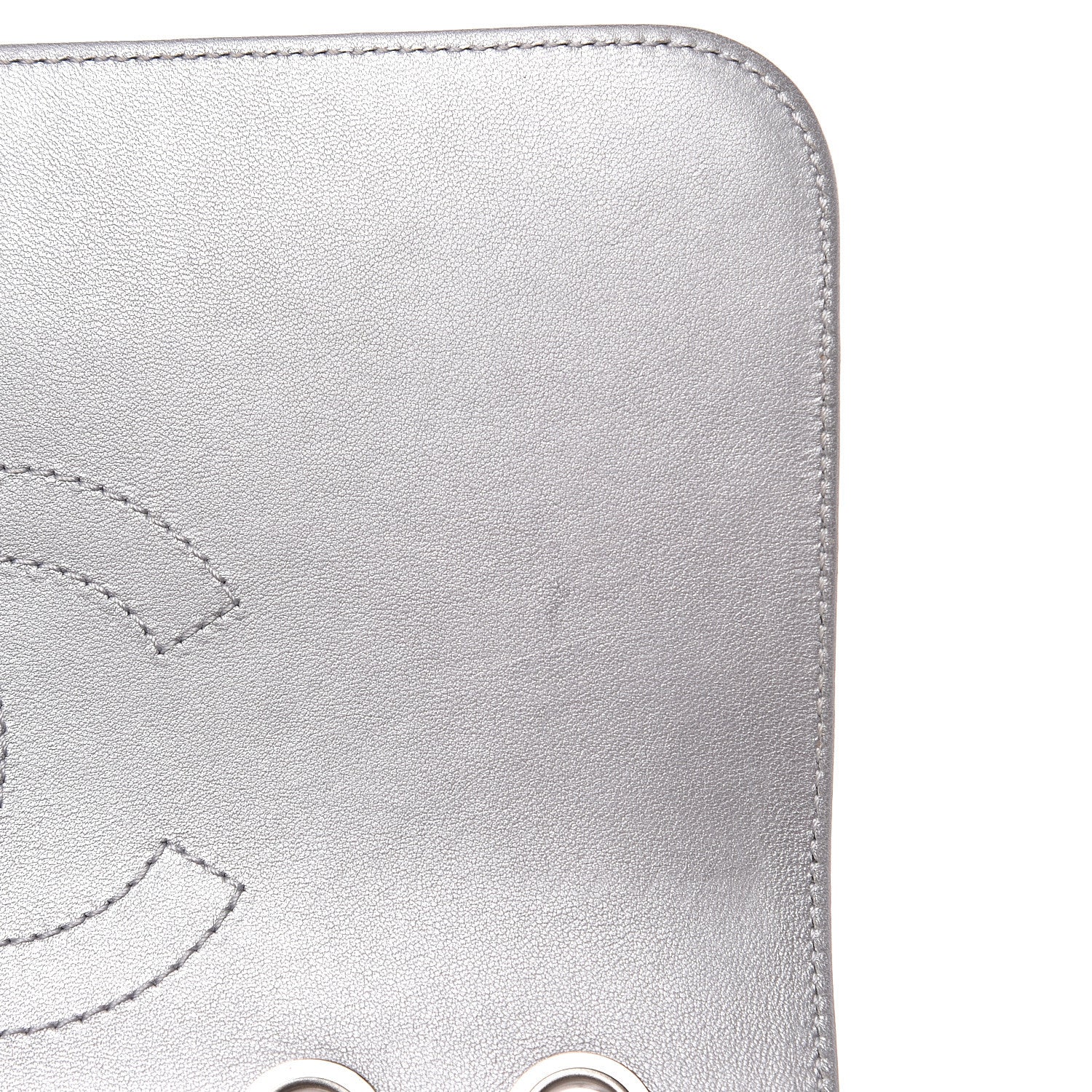 Chanel Metallic Caviar Quilted Small CC Filigree Flap Silver 12 of 14