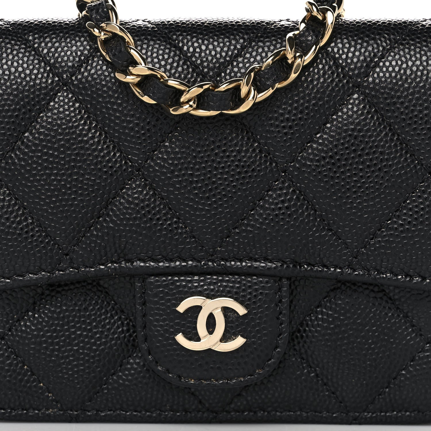 Chanel Caviar Quilted Mini Chain Bag Black 9 of 12