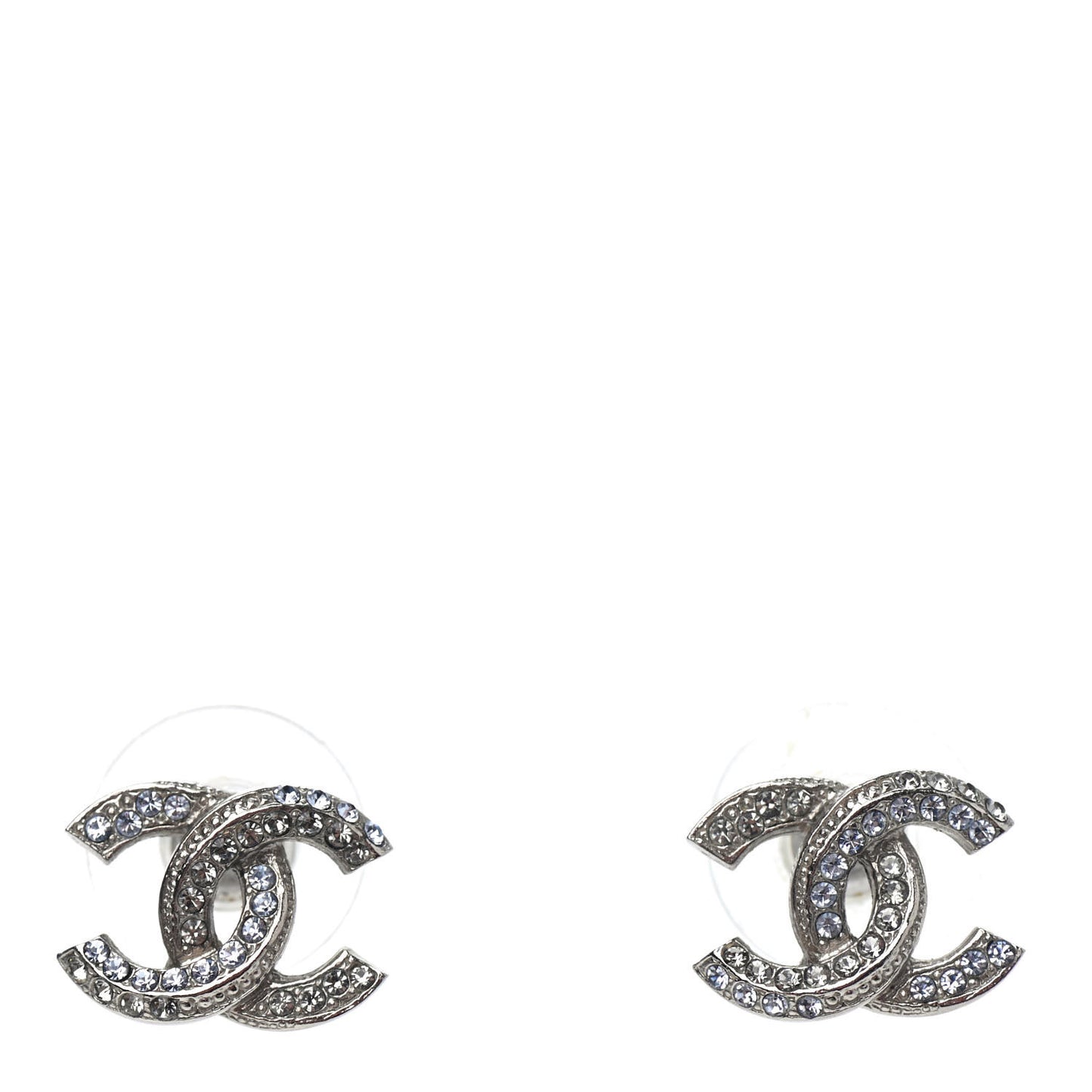 Crystal CC Earrings Silver