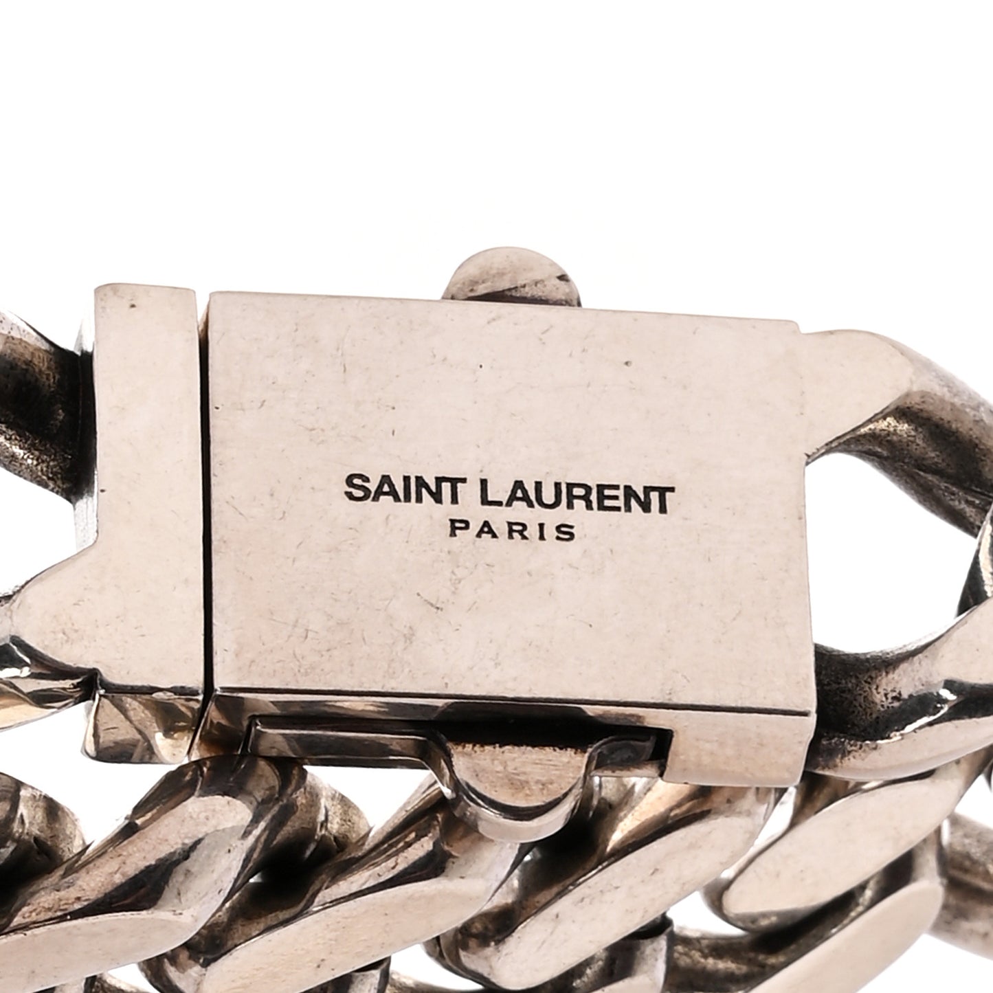 Metal Curb Chain Bracelet Oxidized Silver