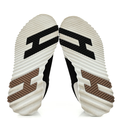 Hermes Air Mesh Suede Goatskin Bouncing Sneakers 35.5 Black White 6 of 9