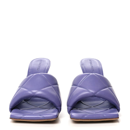 Bottega Veneta Nappa Quilted Rubber Lido Mule Sandals 39.5 Lavender 2 of 8