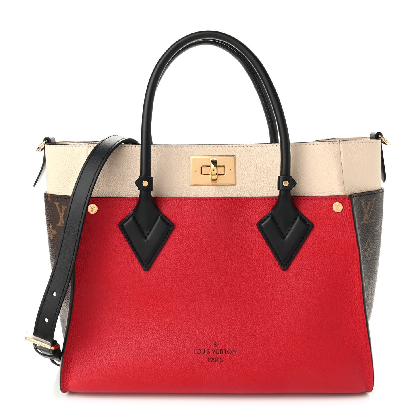 Calfskin Monogram On My Side Pirate Red