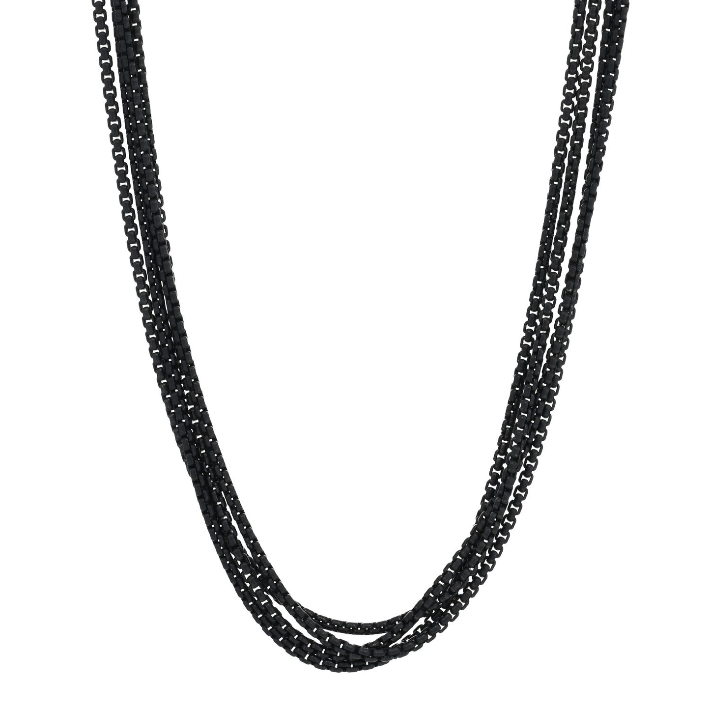 Darkened Sterling Silver 2.7mm Box Chain Necklace 72"