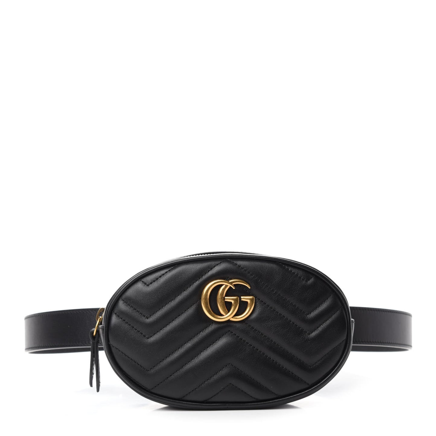 Calfskin Matelasse GG Marmont Belt Bag 95 38 Black