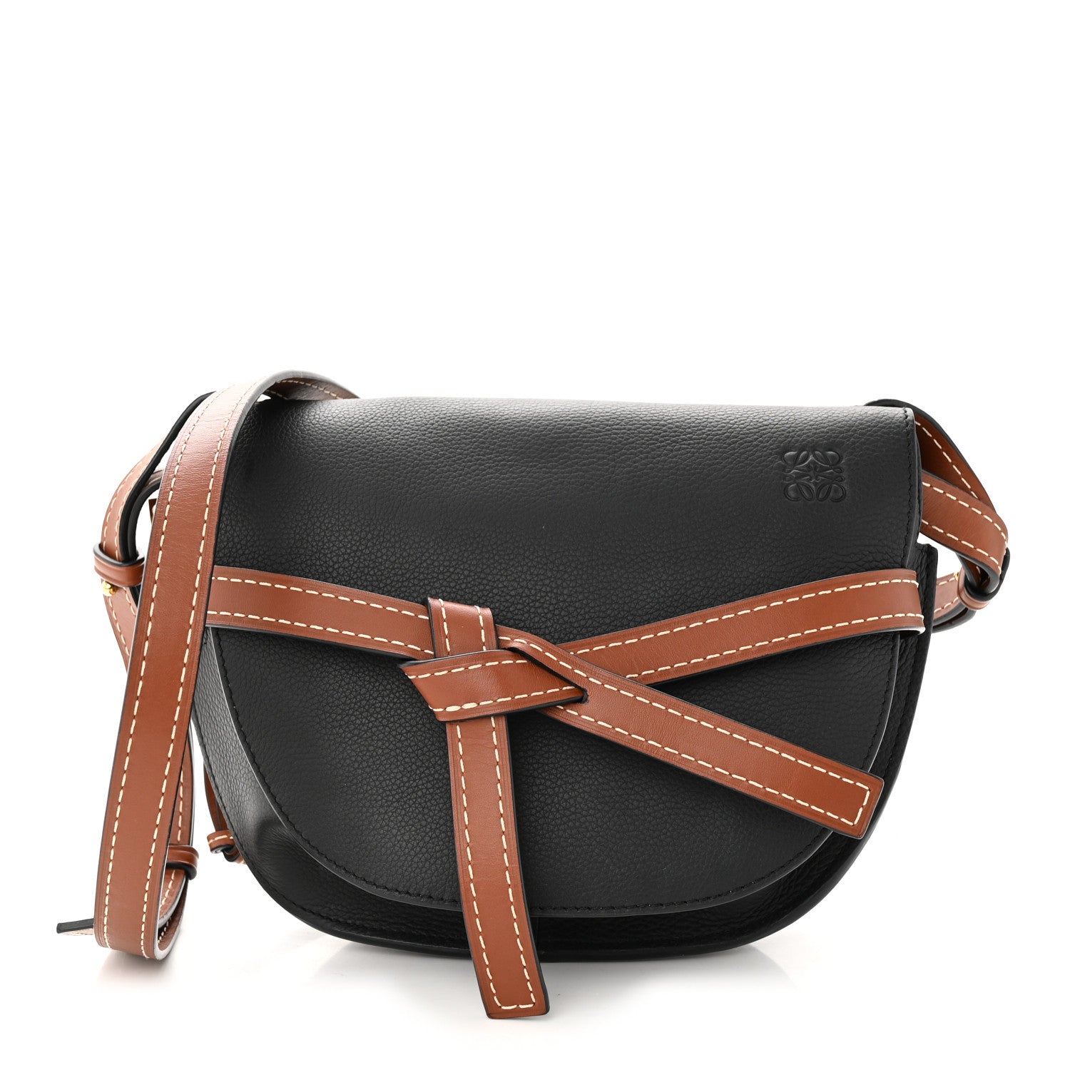 Loewe Calfskin Small Gate Crossbody Bag Black Pecan 1 of 10