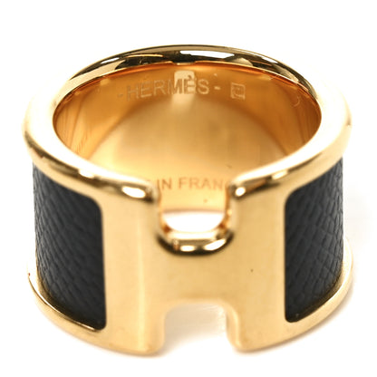 Hermes Madame Calfskin Large Olympe Ring S Black 4 of 4