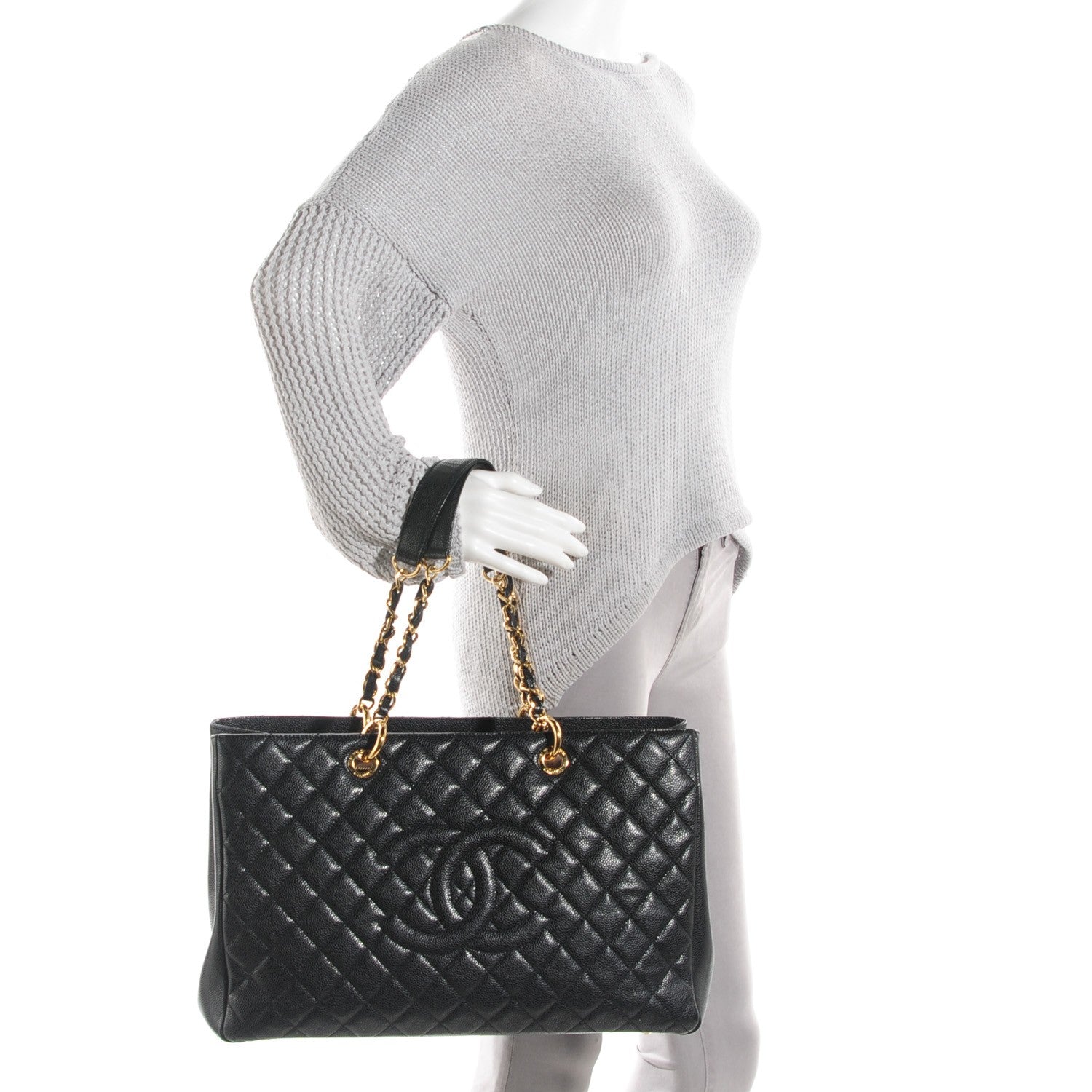 Chanel Caviar XL Grand Shopping Tote GST Black 2 of 7