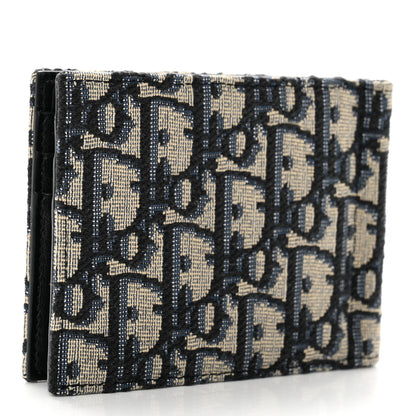 Christian Dior Oblique Bill Clip Wallet Beige Black 3 of 9