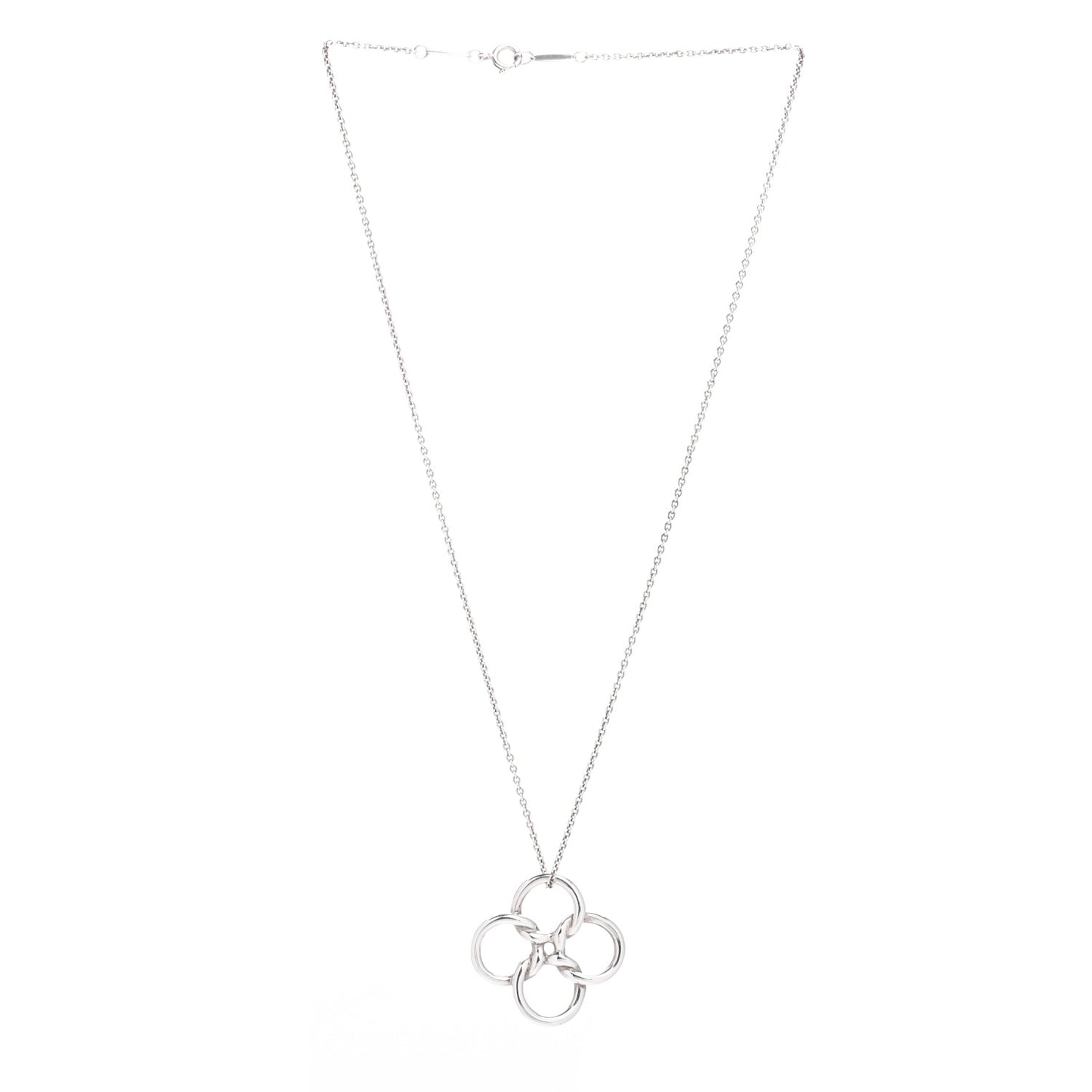 Sterling Silver Elsa Peretti Quadrifoglio Pendant Necklace