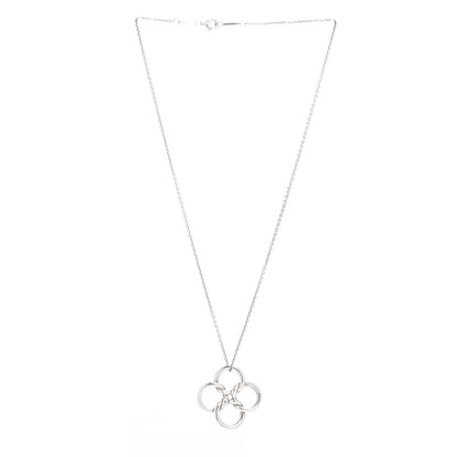 Tiffany Sterling Silver Elsa Peretti Quadrifoglio Pendant Necklace 3 of 4