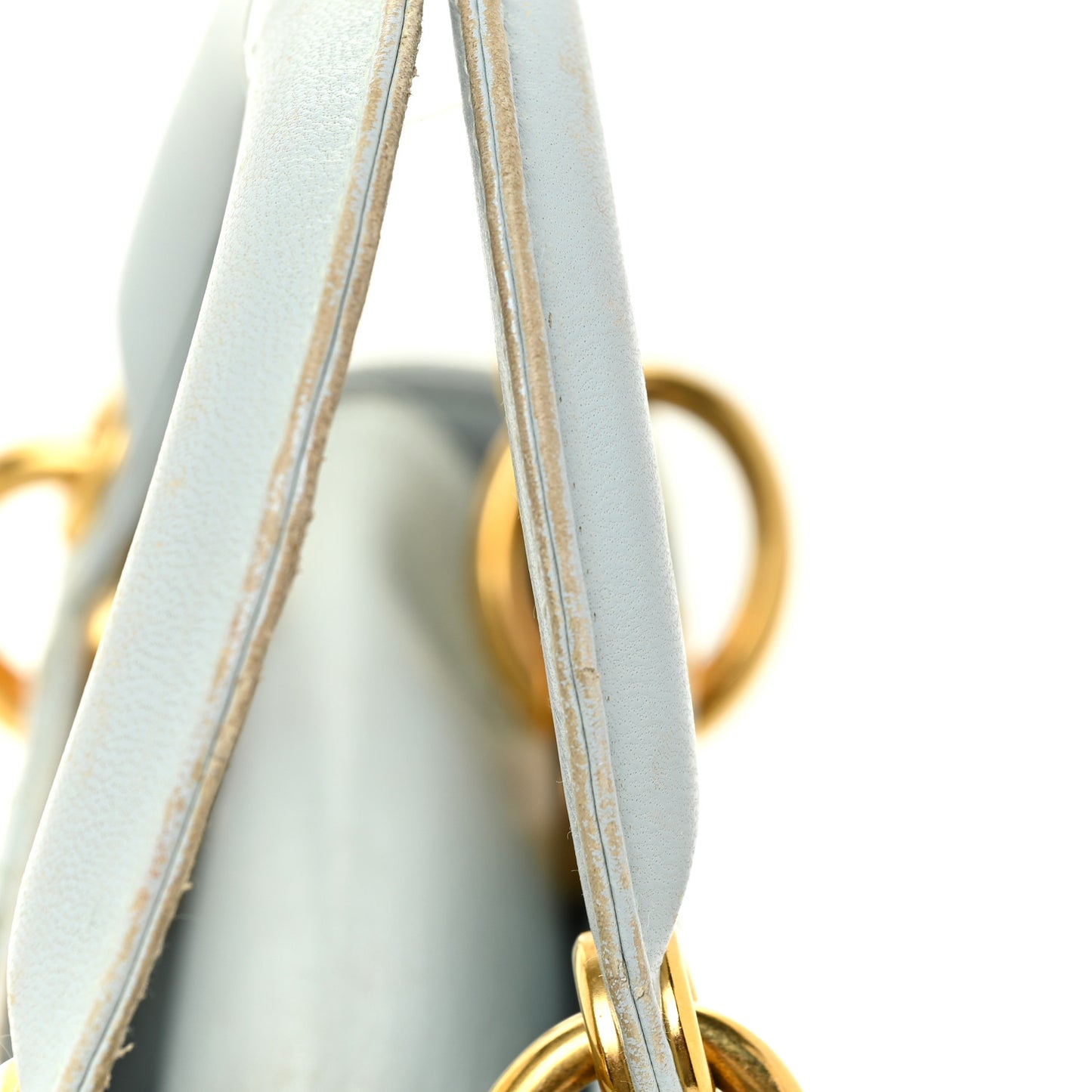 Lambskin Cannage Mini Lady Dior Light Blue