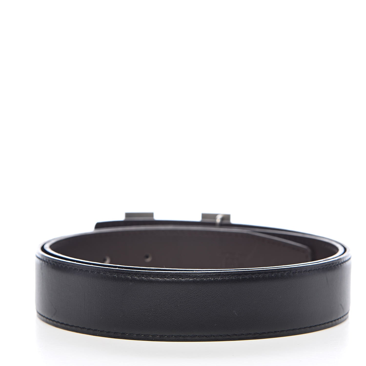 Hermes Box Swift 32mm H Belt 90 Black Chocolate 3 of 7