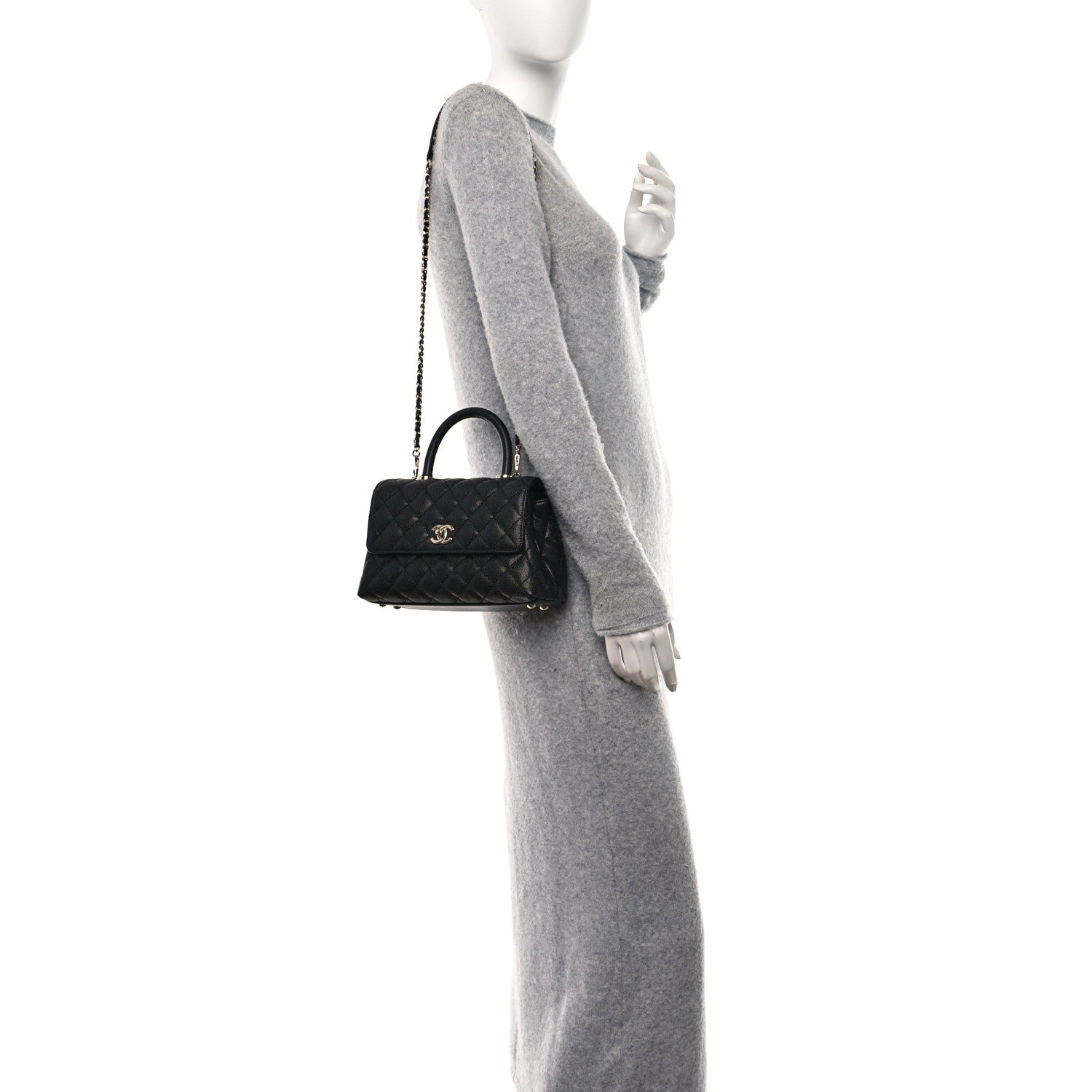 Chanel Caviar Quilted Mini Coco Handle Flap Black 2 of 12