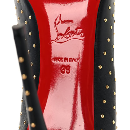 Christian Louboutin Nappa Pigalle Follies Plume 100 Pumps 39 Black Antique Gold 7 of 8