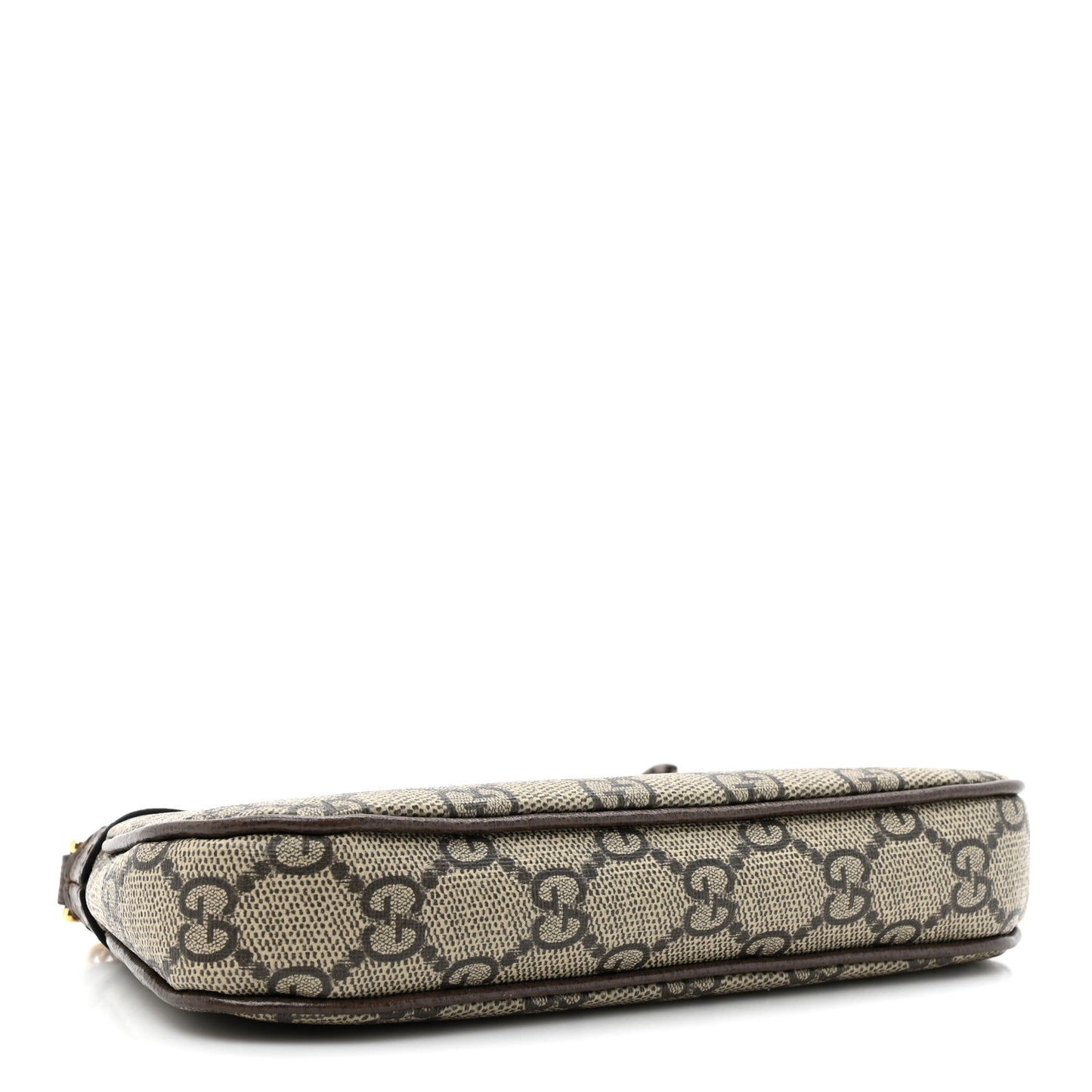 GG Supreme Monogram Textured Dollar Calfskin Mini Ophidia Chain Bag Beige Ebony