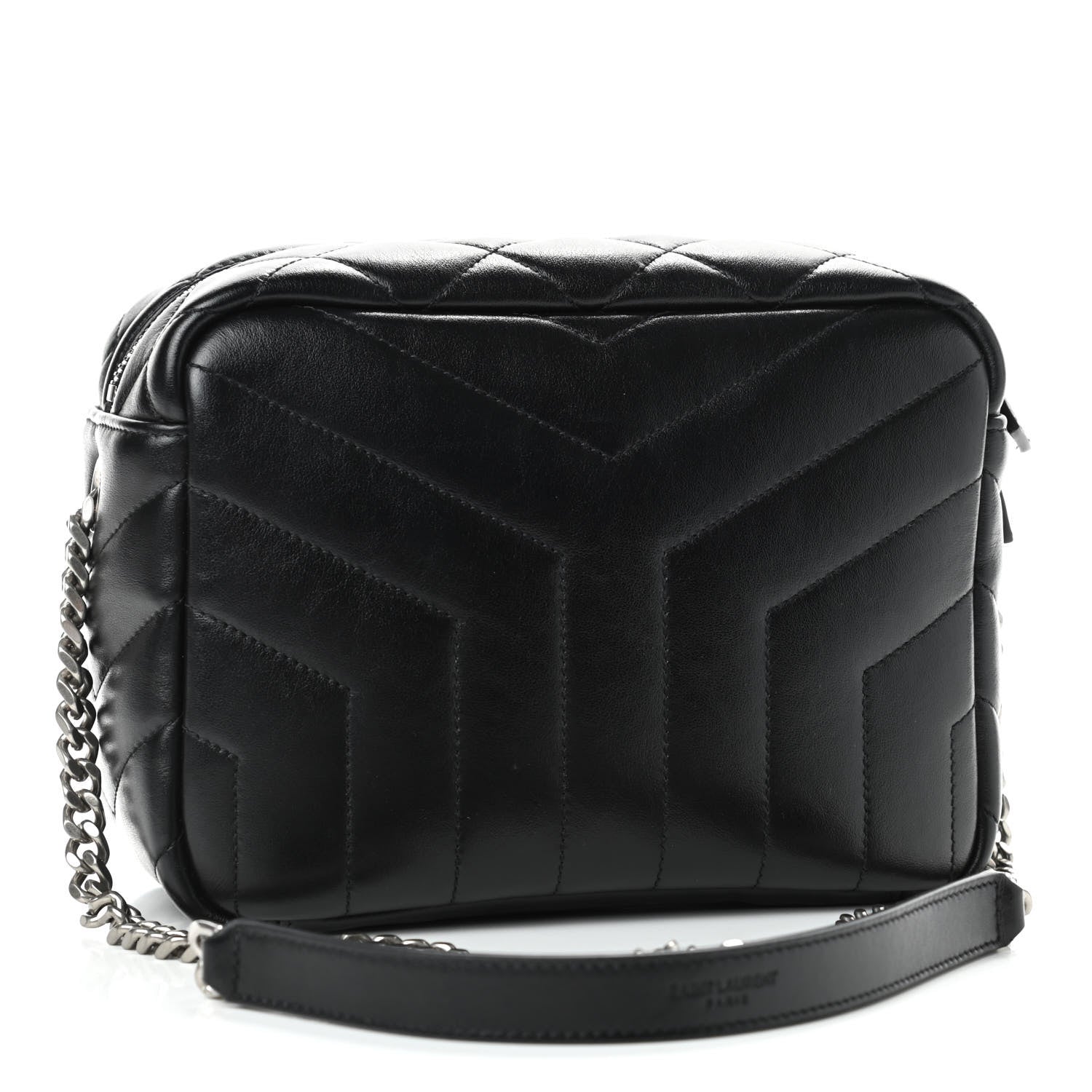 Saint Laurent Calfskin Y Quilted Monogram Small Loulou Bowling Bag Black 2 of 4