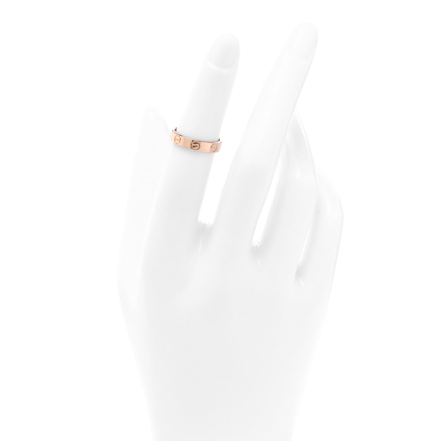 18K Pink Gold 3.5mm LOVE Ring 48 4.5