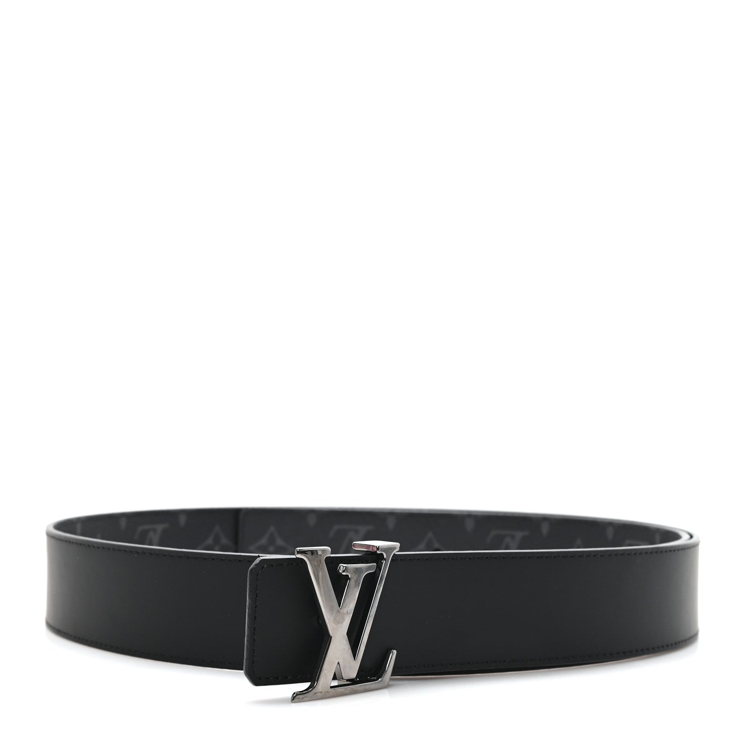 Louis Vuitton Monogram Eclipse Taigarama 40mm LV Initiales Reversible Belt 120 48 Black 5 of 6