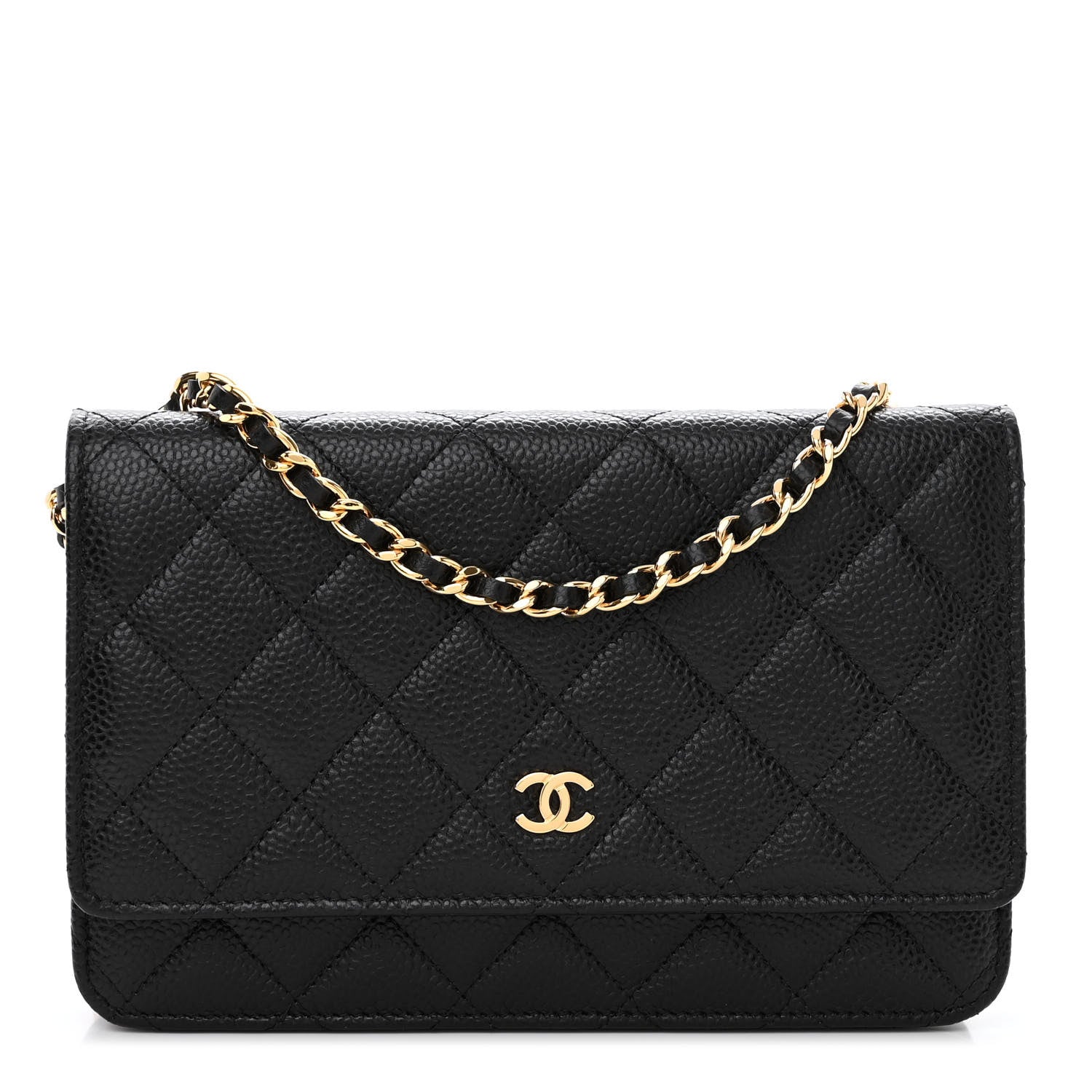 Chanel Caviar Quilted Wallet on Chain WOC Black 1 of 11