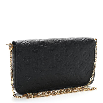 Louis Vuitton Empreinte Pochette Felicie Chain Wallet Black 4 of 10