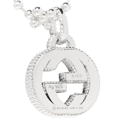 Gucci Sterling Silver Interlocking G Beaded Cluster Pendant Necklace 5 of 6