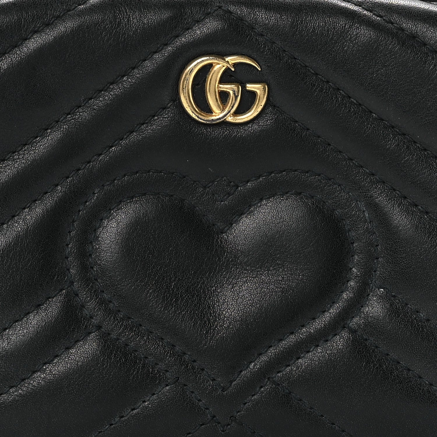 Gucci Calfskin Matelasse GG Marmont Cosmetic Case Black 8 of 11