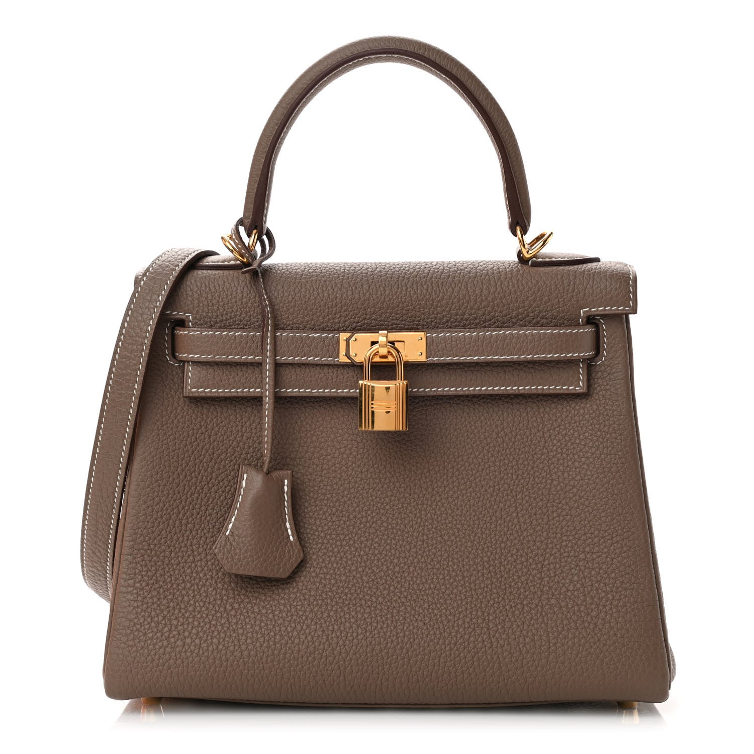 Hermes Togo Kelly Retourne 25 Etoupe 1 of 13