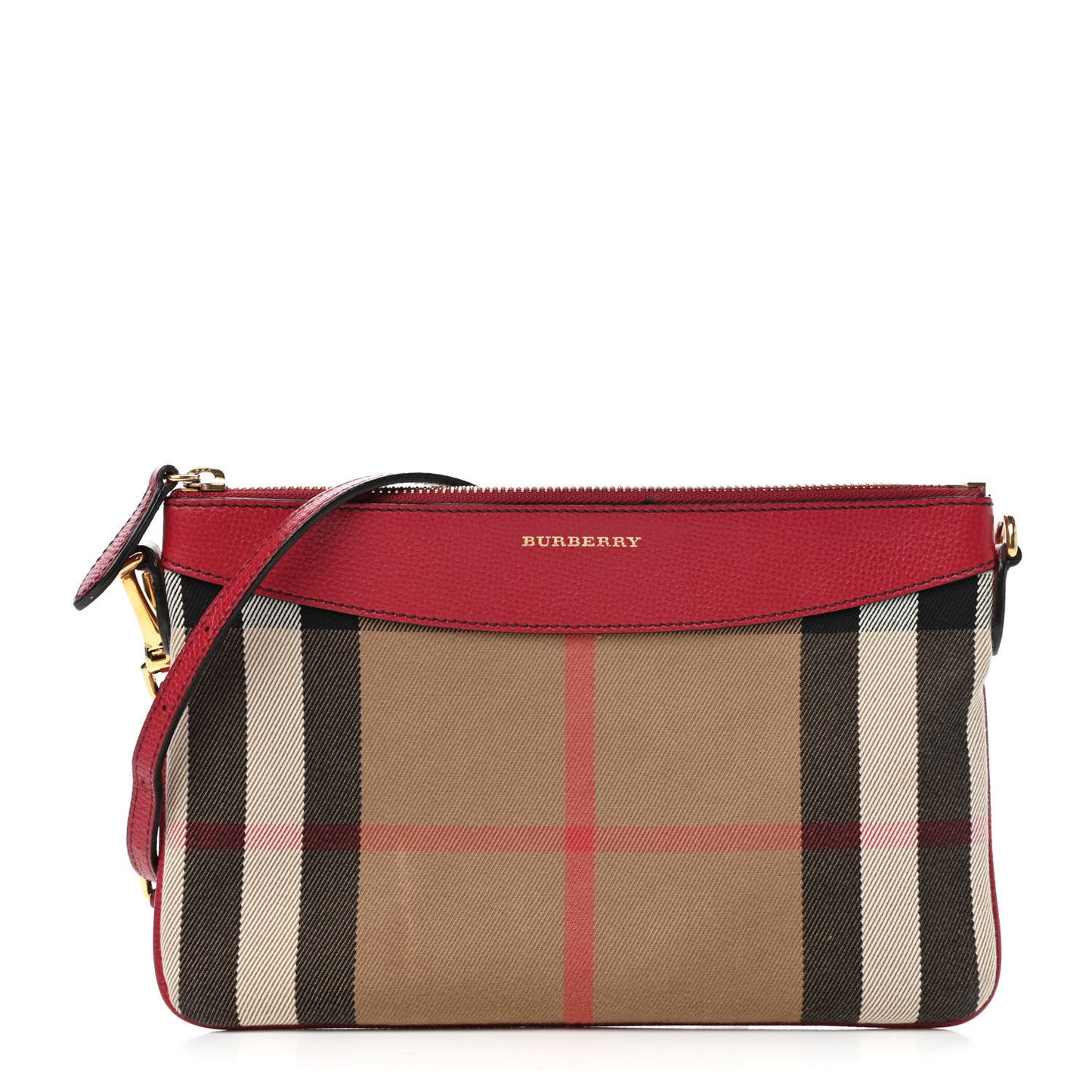 House Check Derby Peyton Crossbody Clutch Bag Red