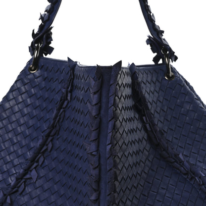 Bottega Veneta Nappa Intrecciato Large Franges Shoulder Bag Blue 8 of 10