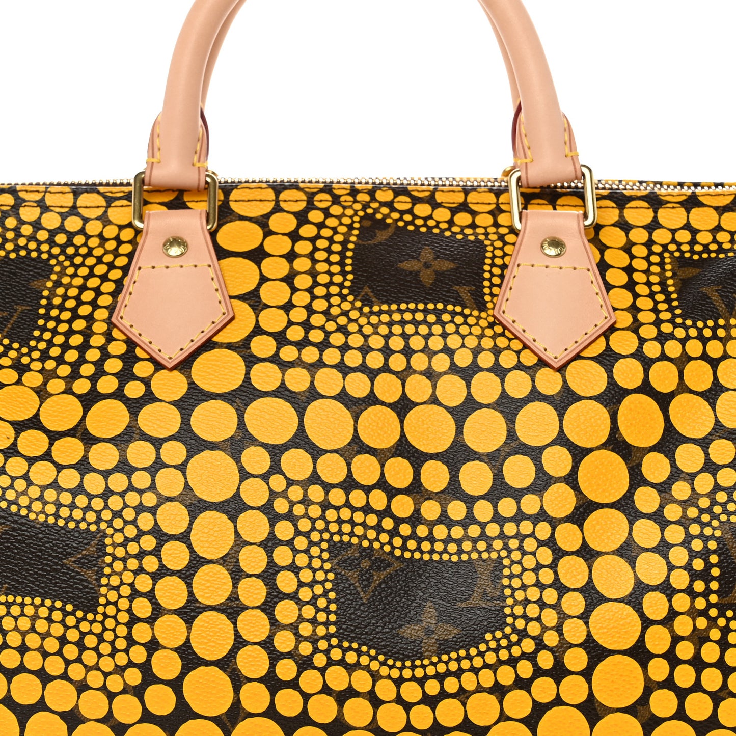 Monogram Kusama Town Speedy 30 Yellow