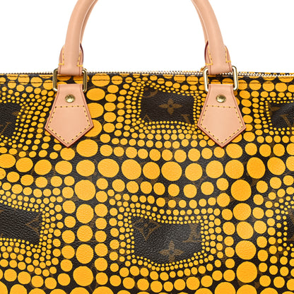 Louis Vuitton Monogram Kusama Town Speedy 30 Yellow 6 of 8