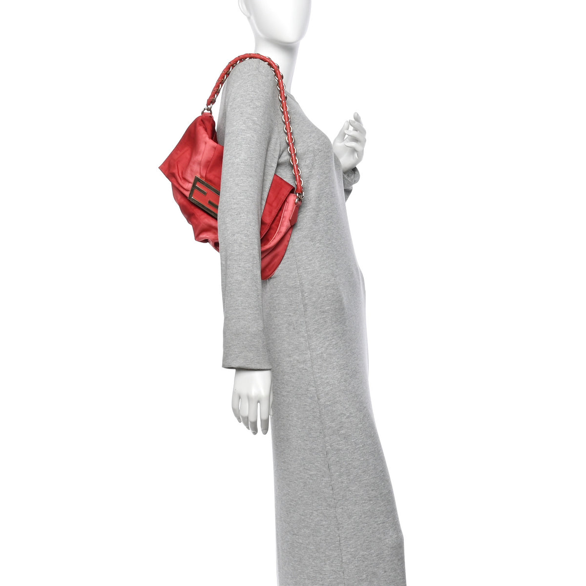 Fendi Zucca Gradient Mia Shoulder Flap Red 2 of 11